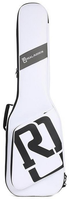 이스턴 리얼미션 일렉 베이스 기타 가방 패션 소프트 케이스 긱백, 1개, 화이트