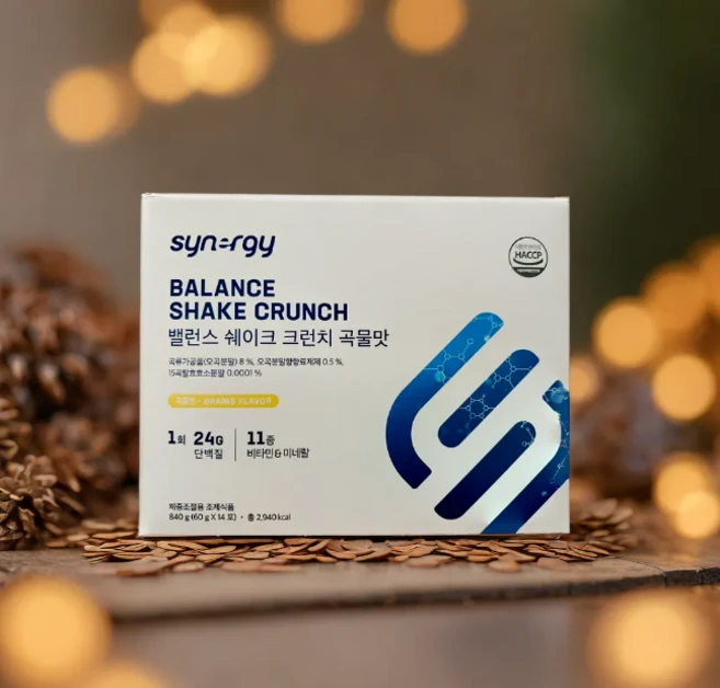 시너지 밸런스 쉐이크 크런치 곡물맛 단백질 쉐이크 (60gX14포), 60g, 14개 - 쿠팡