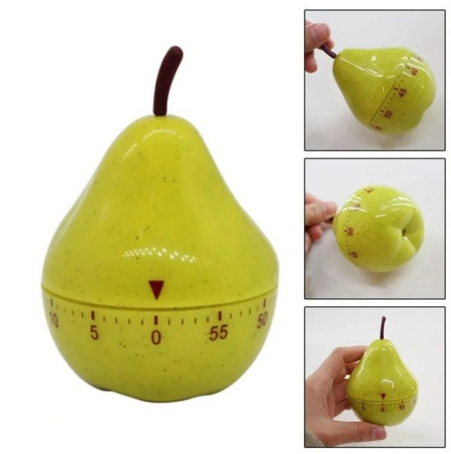 주방용 기계식 타이머 도구 배 모양 디자인 쉬운 설정 및 사용 세련되고 귀여운 가정용 추가, 01 빠른, 1개