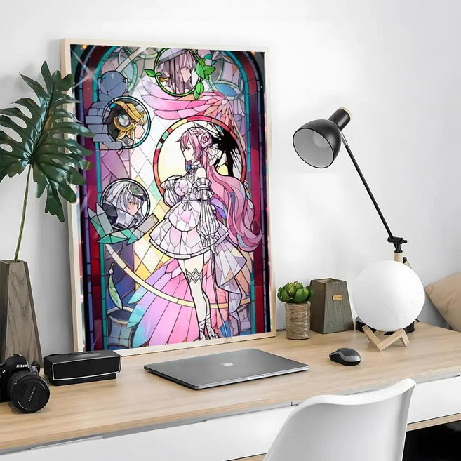 게임 승리의 여신 니케 그림 서예 프린트 크리즈 아트 사진 거실 홈 벽장식 캔버스, 1개, 8. z10 / B. 21X30cmFrameless