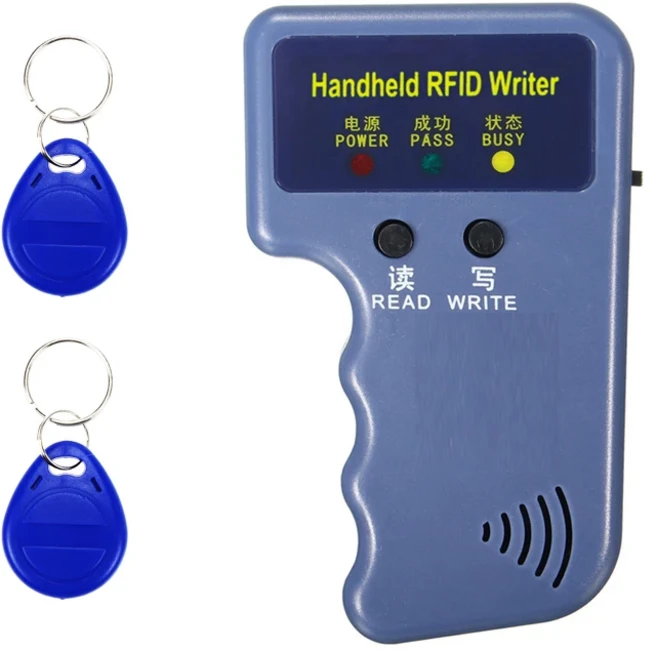 핸드 헬드 125KHz 읽기 EM4100 TK4100 RFID 복사기 작가 프로그래머 리더 EM4305 T5577 재기록 ID Keyfobs, 1개