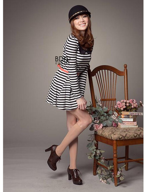 台灣製MIT 200丹尼西德棉彈性小腿襪 中壓力 機能調整型健康襪 A42012