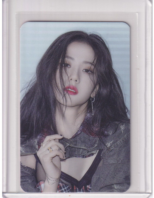 블랙핑크(BLACKPINK) 정규 1집 THE ALBUM 지수 공식 음반 포토카드(체크데님 지수), 1개, bp