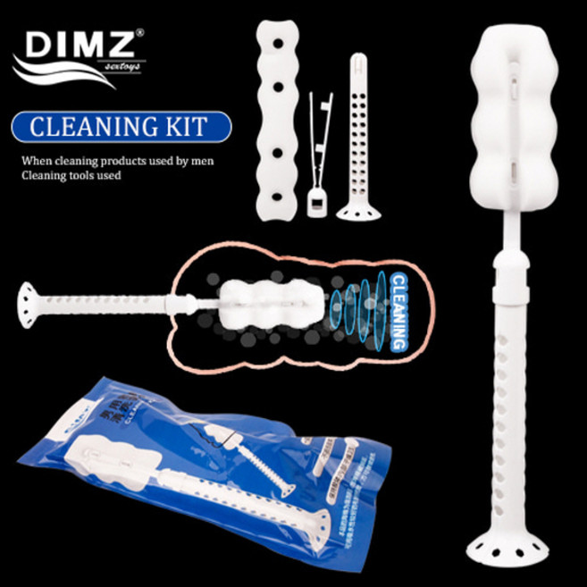 [USB 히팅스틱 증정] 클리닝 키트 실리콘 제품 속 청소용 기구, 1개, 화이트/히팅스틱 2개 증정