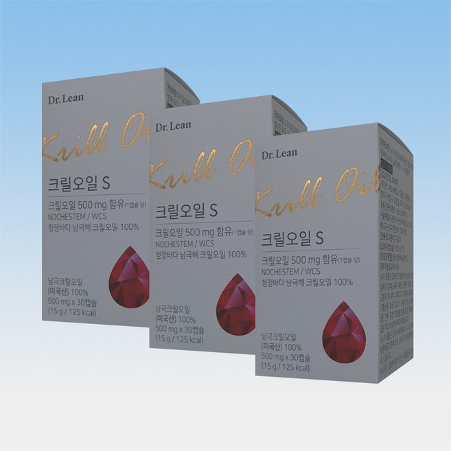 닥터린 크릴오일s 인지질 56 DHA EPA 아스타잔틴 30캡슐 3박스 3개월분, 30정, 3개