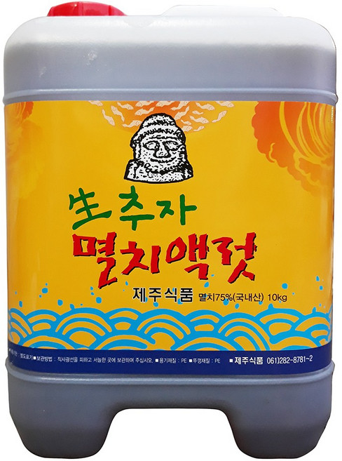 제주식품 노랑 추자 멸치 액젓 10Kg내외, 10kg, 1개