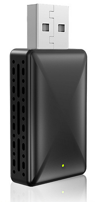 汽車螢幕無線影音傳輸器，即插即用，多種格式支援，輕巧便攜, 黑色（不支持YouTube）, CarPlay