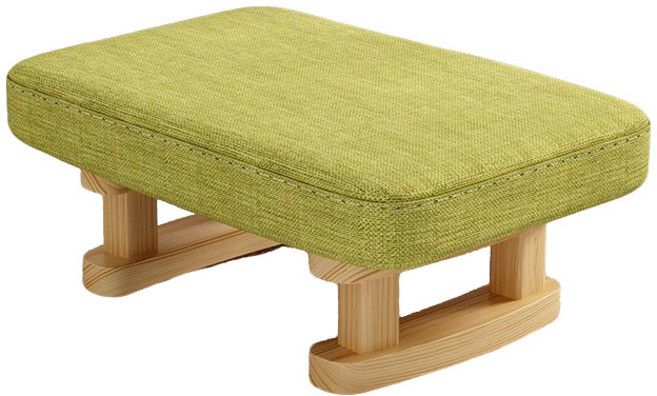 가정용 낮은 의자 원목 스툴 소파 발판 사무실 발판 미니 쇼파 스툴 의자 YSQ, 1개, 그린