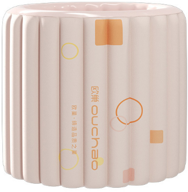 RTAKO 自動充氣折疊泡澡桶 家用洗澡桶 浴缸, 粉色, 1個