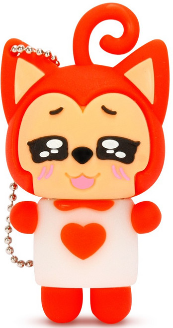 칼론 애교만점 고양이 USB 3.0 메모리 오렌지, 1개