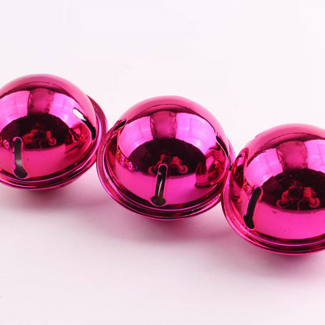 헤세드 2개) 40mm 샤이닝 유광 컬러방울 딸랑이 방울 (방울소리 안큼), 2개, 핑크