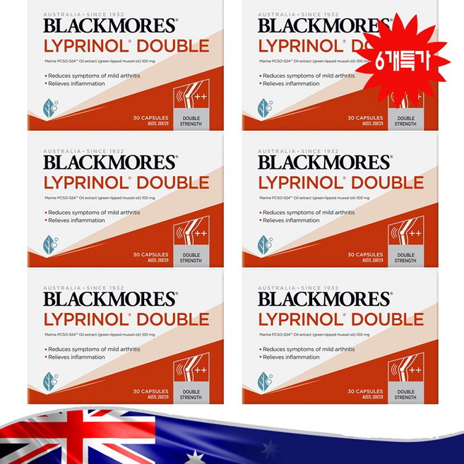 블랙모어스 호주 두배 효과 리프리놀 더블 영양제 6병특가, 30정, 6개