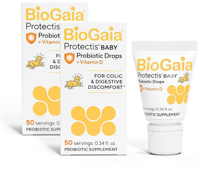 BioGaia 프로바이오틱스 드롭 아기 신생아 소화기 비타민 함유 10ml 34온스 1팩