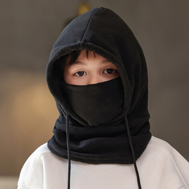 트리즈 유아 아동 아이 키즈 모자 넥 폴라 겨울 방한 후드 워머 바라클라바 DM-158