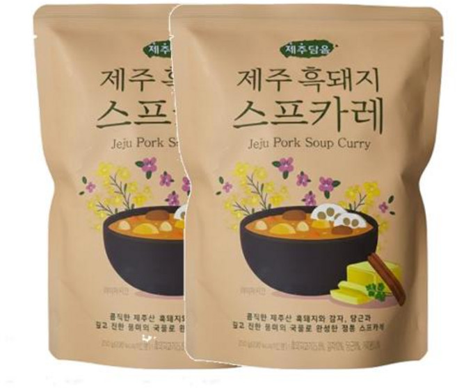 오뚜기 제주담음 제주흑돼지스프카레 250g 2개, 1세트