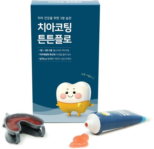 치과 불소 도포 치아코팅 튼튼플로 6회분 가정용 어린이 성인, 80ml, 1개 - 쿠팡