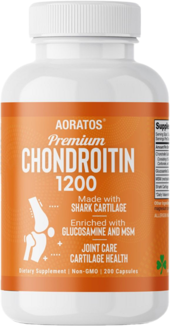 Aoratos 저분자 상어연골 콘드로이친 1200 황산염 글루코사민 MSM, 1개, 200정