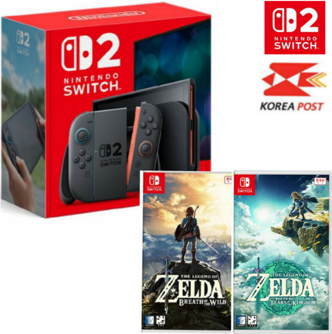 닌텐도 스위치2 한글판 신형 정품+ 젤다 게임팩 패키지 (게임팩 선택1), 스위치2에디션+젤다의전설티어스오브더킹덤