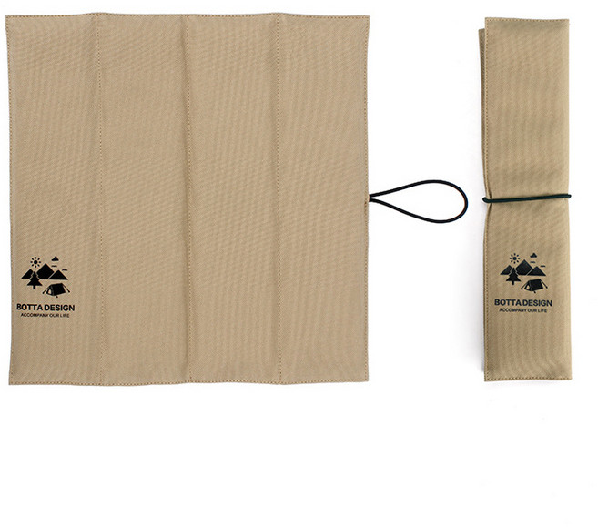 아웃도어 휴대용 4단 접이식 등산 폴딩 방석, 탄베이지