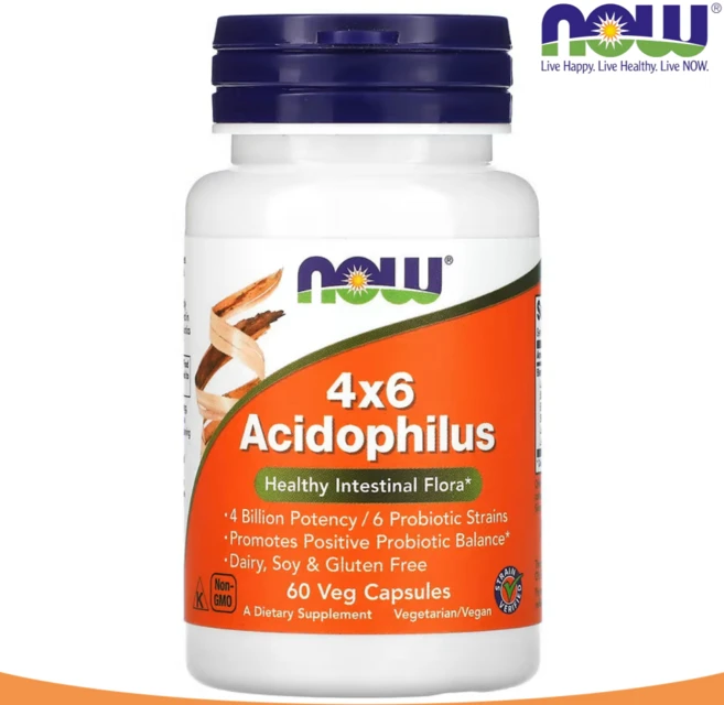 나우푸드 4x6 애시도필러스 60 캡슐 락토바실러 비피도박테리움 40억 6종 균주, 60정 - 쿠팡