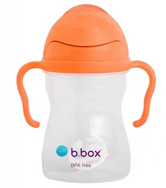 비박스 젤라또 컬러 손잡이 빨대컵, 오렌지옐로우, 1개, 240ml