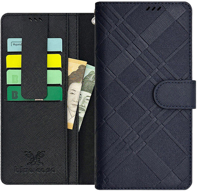 아모하 갤럭시A23 SM-A235 전용 천연 소가죽 고급 PATTERN 슬림 카드 수납 지갑 다이어리 핸드폰 케이스