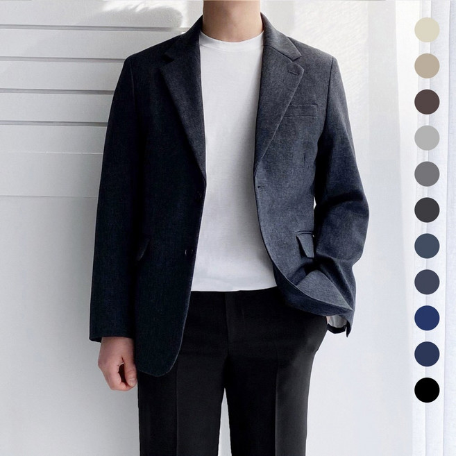 레브클래식 남자 봄 가을 콤비 자켓 블레이저 세미 캐주얼 정장 마이 간절기 빅사이즈