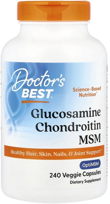 몸관리하세요 겨울입니다 Doctor's Best OptiMSM® 함유 글루코사민 콘드로이틴 MSM 베지 캡슐 240정 특별관리진행, DoctorsBestOptiMSM함유글루코사민콘드로이틴, 1개 - 쿠팡