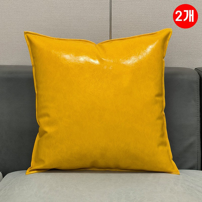 1+1 행사 유럽풍 고급 가죽 쿠션 프리미엄 가죽 쿠션커버 반려동물 스크래치 방지 쿠션