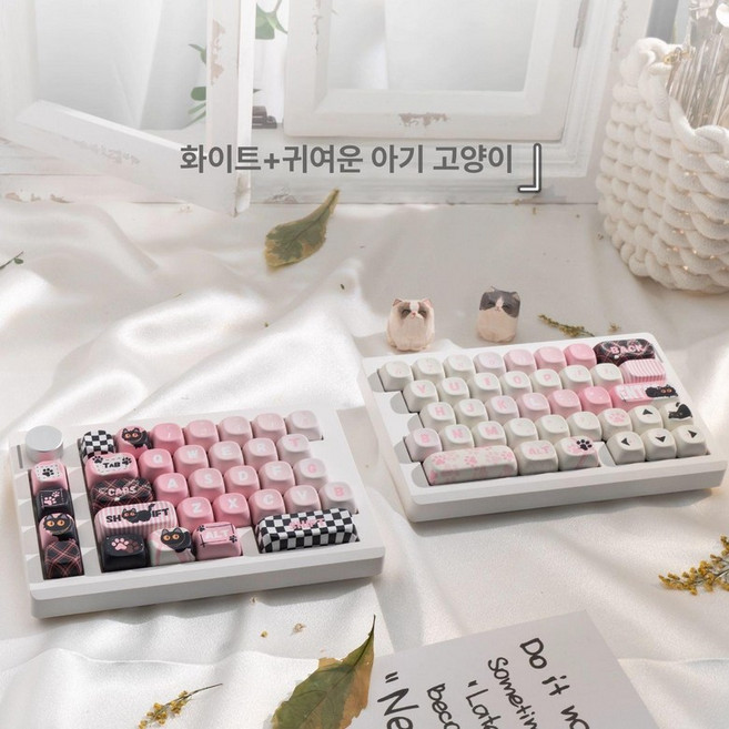 스플릿키보드 기계식 분리형키보드 게임용 분할 반쪽, 유선/무선 2.4g/블루투스 지원, Gateron G White Pro 3.0 [코드 권장, 화이트+ MOA 소형 고양이 데이터 케이블 포함  키