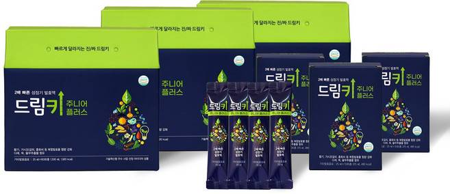 드림키 주니어 플러스 중학생 고등학생 청소년 전용 고함량 성장기발효액, 3박스, 1500ml