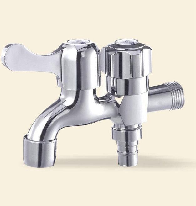 디에스 두갈래 수도꼭지 냉수 양갈래 수전 세탁기 베란다, 1개