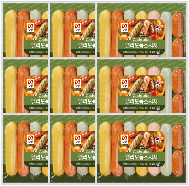 사조오양 델리 모듬 소시지, 450g, 9개