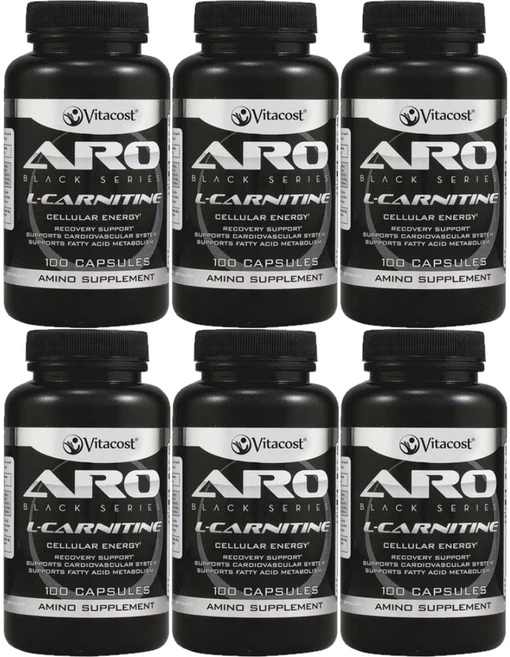 비타코스트 아로 블랙 시리즈 엘 카르니틴 500mg, 6팩, 100정, 100정 - 쿠팡