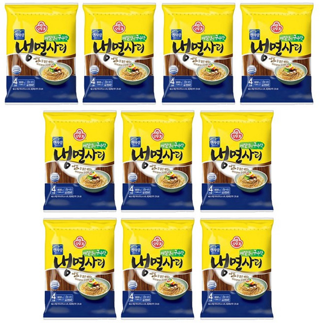 오뚜기 냉면 사리면 4인 냉장 800G, 10개