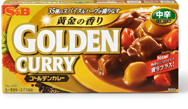 에스앤비 골든카레 중간매운맛, 198g, 1개