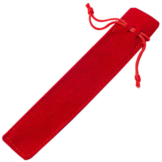 스웨이드 조임끈 볼펜 케이스 판촉물 답례품 샤프 선물 필기구, 레드, 20개