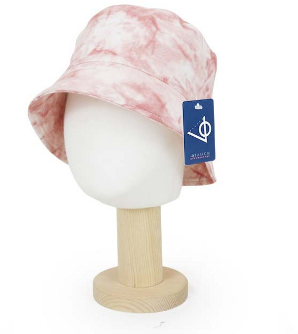 베이직엠 남성 여성 모자 버킷햇 파스텔 잉크패턴