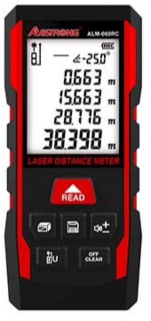 《tevc》ALSTRONG 充電款 紅光 綠光 雷射測距儀, 1個, 紅光(0.05m-80m)