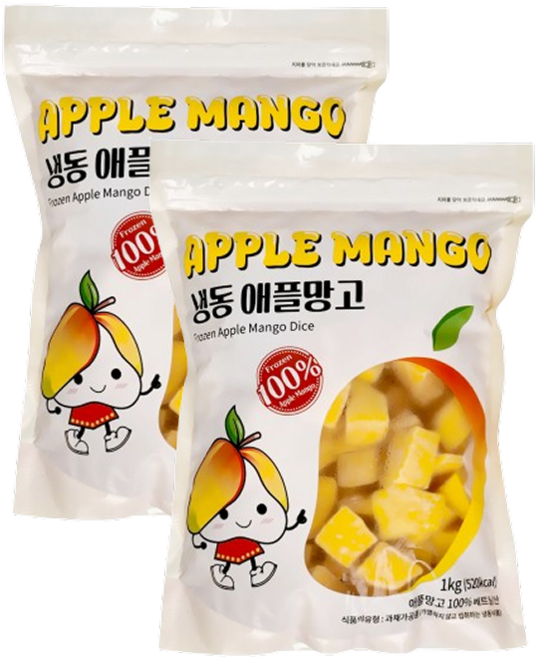 메들리 냉동애플망고다이스 2개입 (베트남산 직수입 고당도), 2개, 1kg
