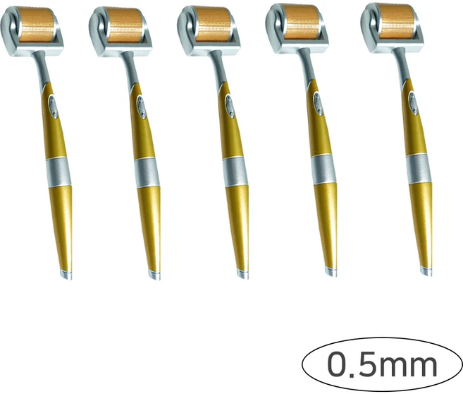mts 더마 롤러 티타늄 바늘 마이크로 니들 프리미엄, 0.5mm, 5개 - 쿠팡