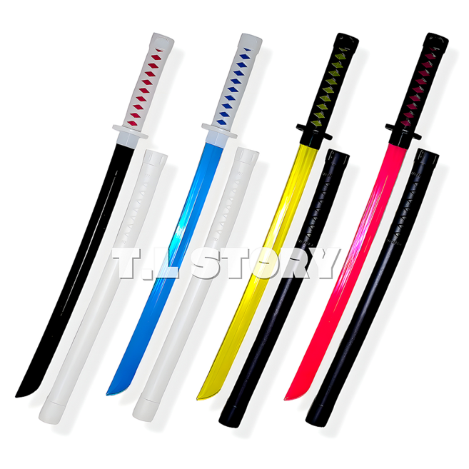 코스프레 플라스틱 칼집 장난감 칼 천하제일 검 장검 무사도 검객 놀이 어린이 선물 답례품 판촉, 랜덤낱개, 1개