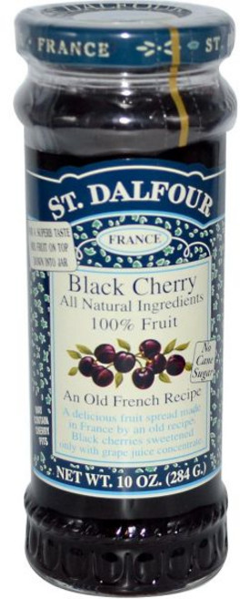 토스트 샌드위치 잼 베이커리 세인트 달푸르 블랙 체리 디럭스 스프레드 10온스(2팩)