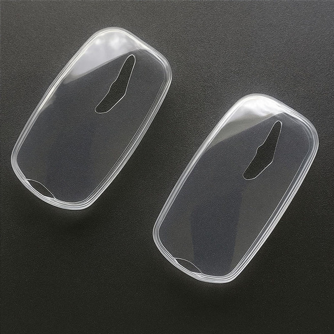 (1+1)라임리빙 제네시스 호환 차키케이스 자동차 키케이스 투명, 제네시스-02, 클리어 화이트+화이트