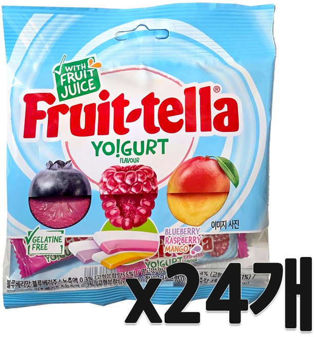 후르트텔라 요구르트향 츄잉캔디, 48g, 24개