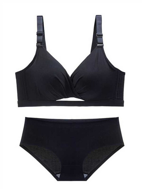 빅사이즈앞후크 노와이어 속옷세트 여성속옷 앞후크브라