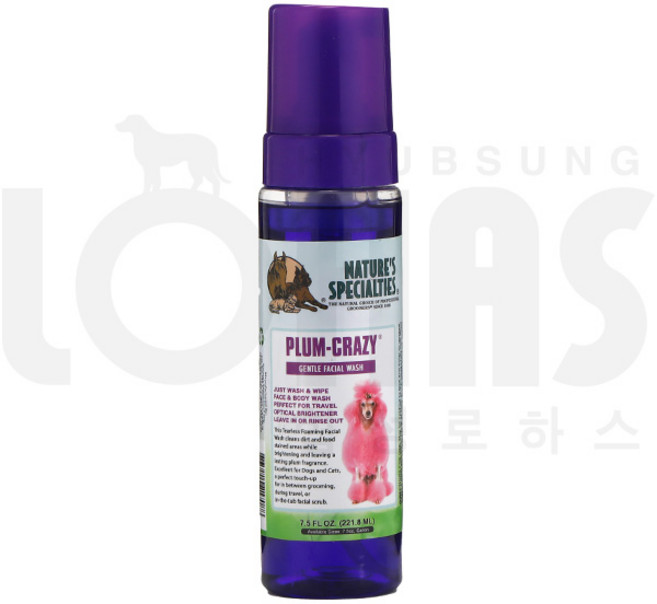 [협성로하스] 플럼크레이지 부분세정 / 눈물자국제거 / 화이트닝 / 워터리스 샴푸 / 반려동물, 255ml, 1개
