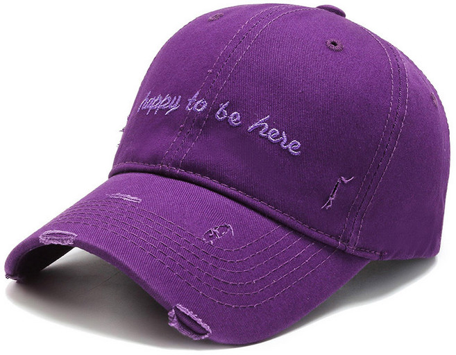 ins 워싱 구제 야구모자 여성 선팅 퓨어 컬러 레터링 자수 스냅백 남조