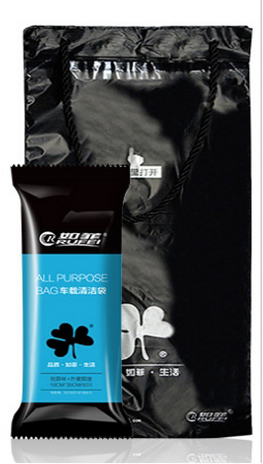 차량용 쓰레기봉투 걸이형 자동차 휴지통 냄새차단 일회용, 1개, 블랙50매