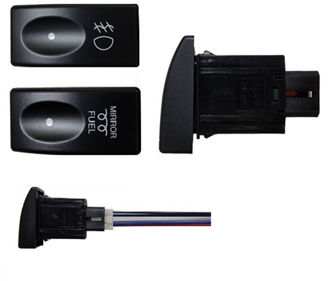 대성부품/대우트럭 안개등스위치/열선/차세대 안개등스위치/노브스 안개등스위치/울트라/커민스/DDC/안개등 스위치/열선 스위치/스위치/타타대우/누름스위치/버튼/안개등 스위치/다시방 스, 차세대 안개등스위치+배선짹, 1개